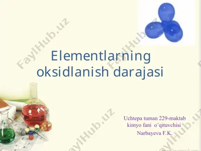 elementlarning oksidlanish darajasi — PPT