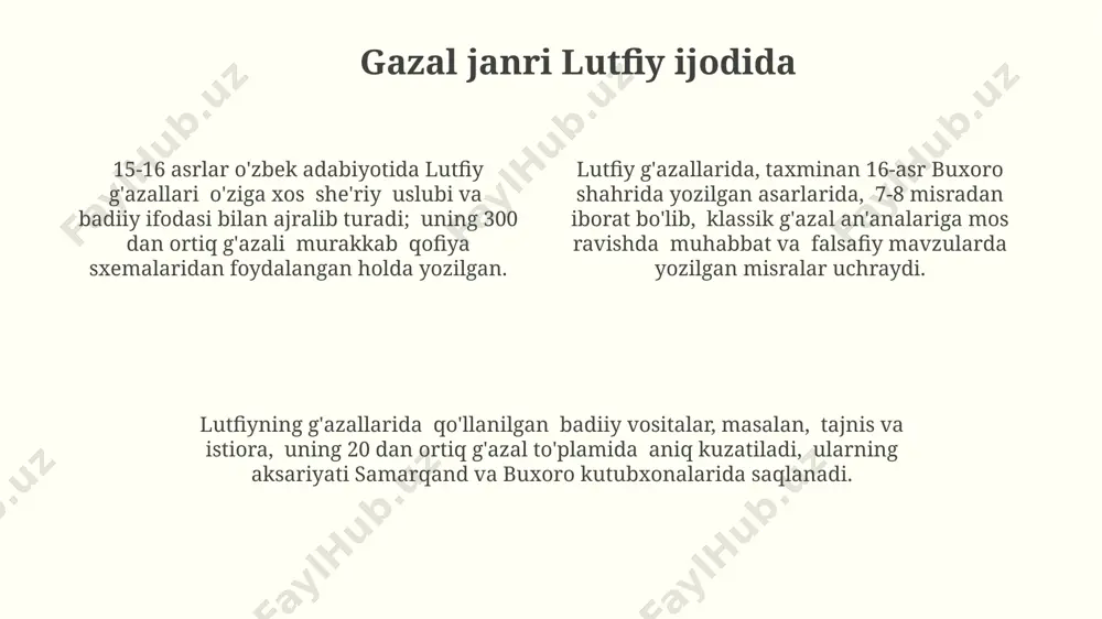 lutfiy lirik merosining janr hususiyati - Page 4