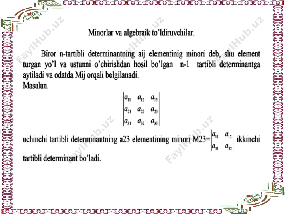 ikkinchi va uchinchi tartibli determinant - Page 5