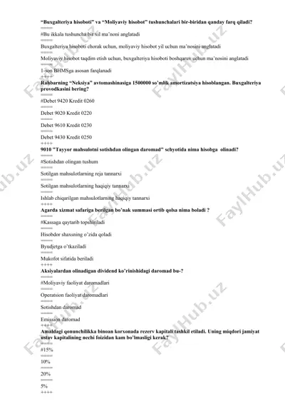 buxgalteriya hisoboti va moliyaviy hisobot farqi — DOCX
