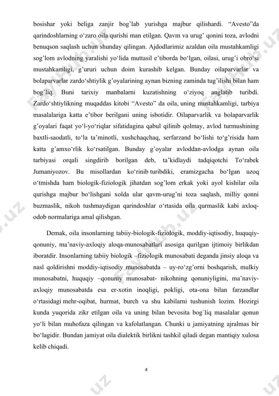 shgan umuminsoniy qadriyatlarni chuqur hurmat qilish ruhida ulg‘ayishlarini ta’minlash borasida barcha bir tan, bir jon bo‘lib harakat qilishi eng muhim va dolzarb vazifalari biri bo‘lib hisoblanadi. mamlakatimizda o‘sib kelayotgan yosh avlodni zamon talabiga mos ravishda tarbiyalash uchun mustaqillikdan keyin ulkan, tahsinga sazovor ishlar, tadbirlar amalga oshirildi. ta’lim tizimining qayta isloh qilinishi va yosh avlodni barkamol voyaga yetishi uchun muhtaram prezidentimiz rahnamoligida joriy yillarning “onalar va bolalar yili”, “sog‘lom avlod yili”, “yoshlar yili” deb nomlanishi, “sog‘lom avlod uchun” ordenining ta’sis etilishi, rag‘batlantiruvchi maxsus stipendiyalar, turli dastur va tadbirlarning amalga oshirilishi, 2010 yilni “barkamol avlod yili” deb e’lon qilinishi ham yurtimizda yoshlarga e’tibor juda katta ekanligini bildiradi. bu tadbirlar barchasi yosh avlodni farovon, baxtli hayot kechirishlari uchundir. muhtaram yurtboshimizning: “farzandlarimiz bizdan ko‘ra kuchli, bilimli, dono va albatta, baxtli bo‘lishlari shart”, deganlarida yoshlarning, farzandlarimizning ertangi kunini, ularning ta’lim olishda hech qaysi davlat yoshlaridan kam bo‘lmasligini nazarda tutganlar. darhaqiqat, yoshlarning kelajak hayot bo‘sag‘alariga qo‘yadigan …