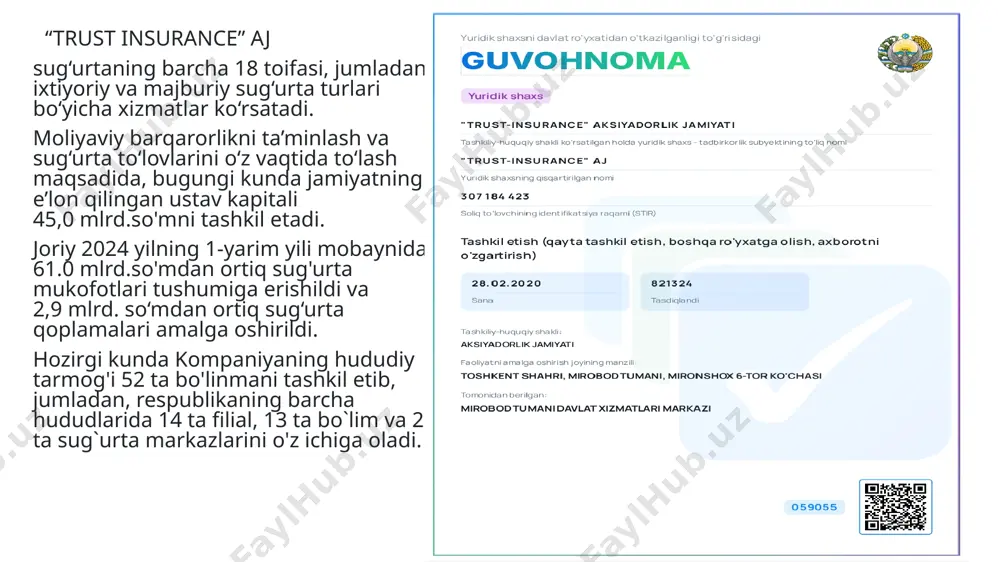 "trust insurance" aj sug‘urtasi - Page 2