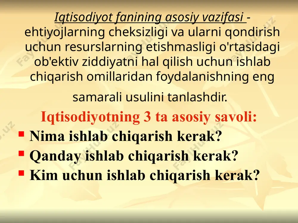 ssiyada yaim o'sishining ijobiy dinamikasi mavjud bo'lib, bu 2004 yilda rossiya hukumatiga kelgusi 10 yil ichida ushbu ko'rsatkichning ikki baravar oshishini bashorat qilishga imkon berdi. bu davrda rossiyaning rivojlanishi haqida qanday xulosaga kelish mumkin? - prognoz tasdiqlandimi? uy vazifasi 1-§, 2-topshiriq 16-bet (yozma) ishlatilgan materiallar "inson va jamiyat" darsligi, l.n.bogolyubov, m., ta'lim , 2008. o'qituvchilar uchun qo'llanma “ijtimoiy fanlar. uslubiy tavsiyalar", tahrir. l.n.bogolyubova, m., ta'lim, 2008 yil “ijtimoiy fanlardan yagona davlat imtihoni. tayyorgarlik bo'yicha qo'llanma" a.v vorontsova, o.b. soboleva, s.v.shevchenko, sankt-peterburg, 2010 yil internet: http://www.grandars.ru/student/ekonomicheskaya-teoriya/ekonomika.html http://studopedia.ru/ekonomika.php