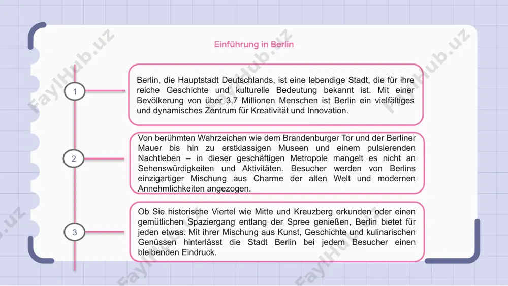 er kieze berlin ist eine pulsierende stadt mit vielfältigen stadtteilen, die jeweils einen einzigartigen charme und charakter bieten. von den trendigen straßen kreuzbergs bis zu den historischen gebäuden von mitte ist für jeden etwas dabei. erleben sie den vielseitigen kulturmix in neukölln oder erkunden sie das kreative zentrum von friedrichshain. mit vielen grünflächen und kulturellen attraktionen bieten die berliner stadtteile endlose möglichkeiten. ob geschichtsinteressierter, feinschmecker oder kunstliebhaber, die berliner stadtteile haben etwas zu bieten. entdecken sie die reiche geschichte und die blühende kunstszene, die berlin zu einer stadt wie keiner anderen machen. 1 2 3 berliner mauer und geschichte des kalten krieges berlin, bekannt für seine reiche geschichte, ist tief im erbe der berliner mauer und der zeit des kalten krieges verankert. die stadt war zeuge der teilung von ost und west, eine ergreifende erinnerung an die vergangenheit. die 1961 errichtete berliner mauer diente als physische barriere und symbolisierte die …