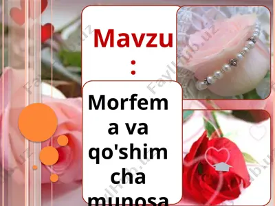 morfema va qo'shimcha munosabati — PPTX