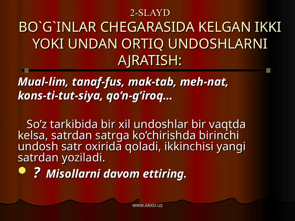 bo`g`in ko`chirish qoidalari - Page 2