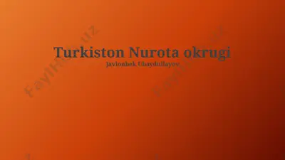 nurota tumanining geografik joylashuvi — PPTX