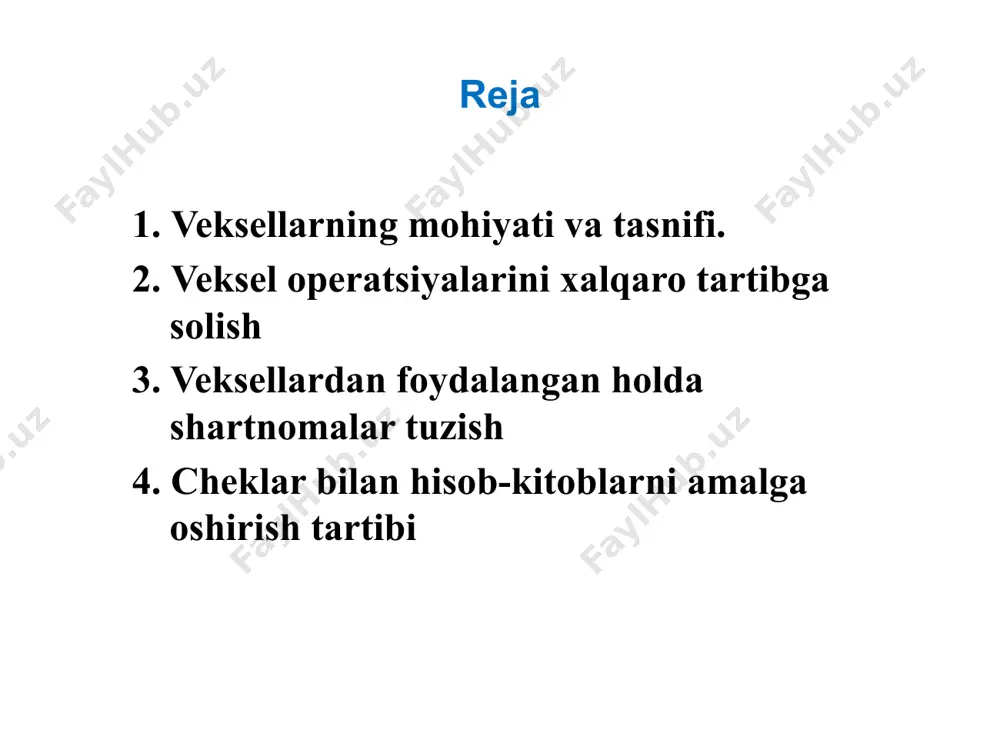 utun summasini qoplashi kerak, qisman indossament haqiqiy emas deb topiladi. indossantlar veksel to'lovlari uchun birgalikda va alohida javobgar bo'ladilar. agar qimmatli qog'ozni topshirgandan so'ng, o'zingizni ushbu mas'uliyatdan ozod qilish zarurati tug'ilsa, "menga murojaat qilmasdan" maxsus bandi kiritilishi kerak. to'lovchi veksel bo'yicha to'lovni amalga oshirishdan bosh tortgan taqdirda indossant va indossat birgalikda javobgar bo'ladilar. indossament vekselning orqa tomoniga yoki imzoga muhr bosiladi. indossament nominal yoki bo'sh bo'lishi mumkin. nominal indossamentda nafaqat vekselni o'tkazayotgan shaxsning imzosi, balki yangi egasining ismi ham mavjud bo’ladi. bo'sh indossament uchun faqat indossantning imzosi yetarli. xalqaro savdo aloqalarining yanada rivojlanishi va qog‘oz pullarning muomalaga kiritilishi vekselning valyuta mablag‘larini ko‘chirish vositasidan tijorat (kompaniya) krediti shakliga aylanishiga olib keldi. bunday veksellardan hozirgi vaqtda tashqi savdo aylanmasida foydalaniladi va ular tovar deb ataladi. qoida tariqasida, veksel bilan birga yuk hujjatlari yoki huquqni tasdiqlovchi hujjatlar o'tkaziladi. bunda qimmatli qog‘oz hujjatli veksel deb ataladi. agar vekselga qo‘shimcha hujjatlar ilova qilinmasa, u sof …
