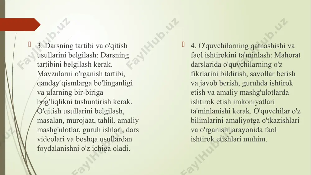 mahorat darslarini tashkil qilish va o‘tkazish - Page 4