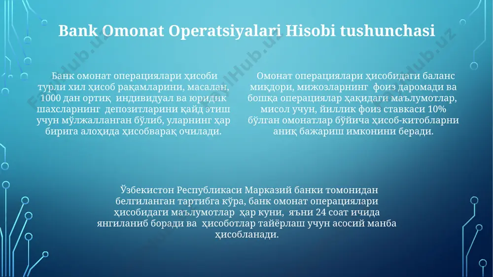 bank depozit omonatning operatsiyalari hisobi - Page 4