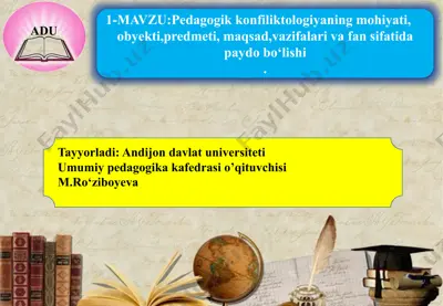pedagogik konfliktologiya — PPTX
