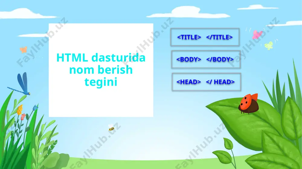 html dasturida nom berish tegini - Page 2