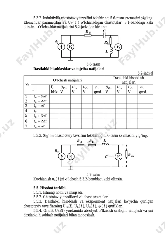 kеtma-kеt ulangan tеbranish konturining tadqiqot ishi - Page 5