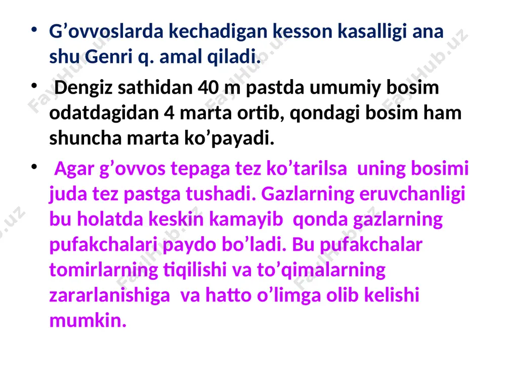 ik o’tkazuvchanligi(81). biologik suyuqliklarda va to’qimalarda turli ionlar juda mo’l: nacl, kcl, hcl, cacl2, nah2po4, nahco3 . organizmidan suv chiqib ketadi: peshob orqali, qisman terlash va nafas olish sistemasi orqali. peshobda anorganik ionlar ko’p. organizmda suv almashinuvi tuzlarning kirib kelishi va chiqib ketishiga bog’liq. kuchli elektrolitlar  qiymati 30 % dan yuqori: kuchli kislotalar hcl, hbr, hj, hno3, h2so4, hclo4, hmno4, h2cro4,hclo3, h2cr2o7 ; kuchli asoslarga i va ii gr.metallarining asoslari (be(oh)2 va mg(oh)2 dan tashqari; barcha suvda eruvchan tuzlar ham kuchli elektrolitlar. kuchsiz elektrolitlar uchun  3% dan kam: barcha organik kislotalar (r-cooh) va asoslar (r-nh2; r2nh; r3n); kuchsiz asoslar d- elementlar gidoksidlari va nh4oh. ba’zi anorganik kislotalar: h2s, hno2, h2sio3, h2co3, hclo, hcn, h2so3 . ba’zi organik va anorganik kislotalar o’rtacha kuchli elektrolitlar: h2c2o4, hcooh, h3po4.  eritma kons-siga, elektrolit tabiatiga va haroratga bog’liq. 18os da elektrolitlaning 0,1 n eritmalari uchun  qiymatlari elektrolit ,% elektrolit ,% h2s …