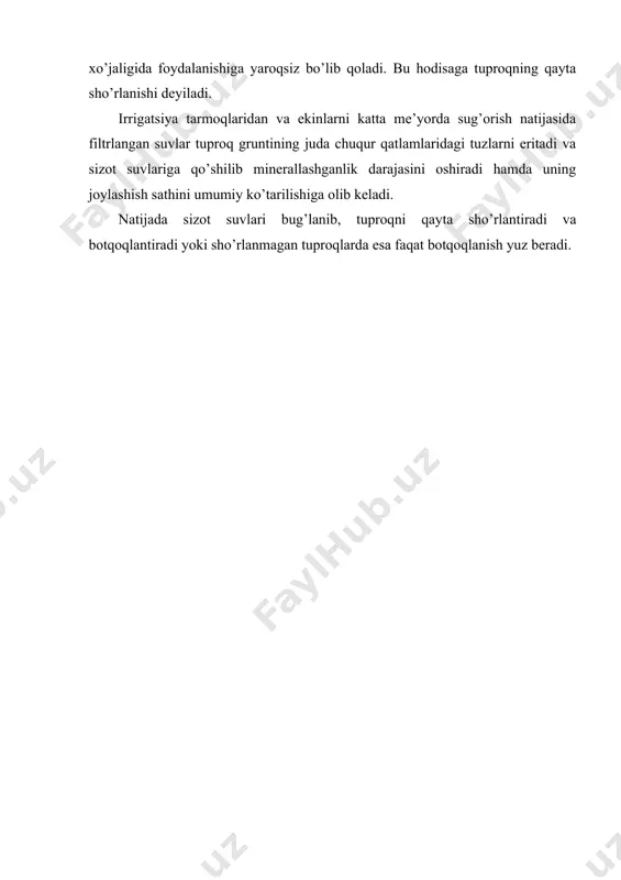 tuproqning meliorativ holatiga tabiiy va suv xo’jalik sharoitlarining ta’siri - Page 4