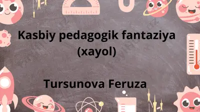 kasbiy pedagogik fantaziya (xayol) — PPTX