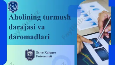 turmush darajasi va uning o‘lchovlari — PPTX