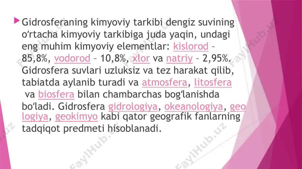 gidrosfera va uning tarkibiy qismlari ta'lim topshiriqi - Page 5