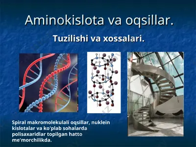 aminokislota va oqsillar — PPT