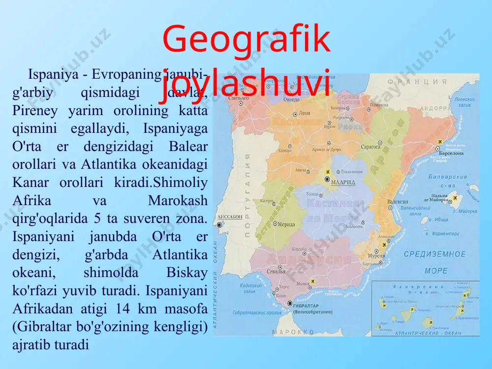 onli aʼzo boʻlganidan soʻng iqtisodiy siyosat ham shu tashkilotga muvofiq rivojlandi. ispaniya iqtisodiyoti xizmat ko'rsatish sohasi u ispaniya iqtisodiyotida ustun mavqeni egallaydi: uning mamlakat yalpi ichki mahsulotidagi ulushi 2023 yilda 60 foizni, sanoatda band bo'lganlar soni esa 63,4 foizga yetdi. xizmat ko'rsatish sohasida turizm sanoati mamlakat iqtisodiyoti uchun muhim ahamiyatga ega. sayyohlikdan tushgan daromad qariyb 20 milliard dollarni tashkil etadi. sayyohlar oqimi 52 million kishidan oshadi. yiliga. ispaniya har yili qabul qiladigan xorijiy sayyohlar soni bo'yicha dunyoda aqshdan keyin ikkinchi o'rinda turadi. sayyohlarga 6 mln. kishi xizmat qiladi. sevilya ispaniyaning aholisi bo'yicha to'rtinchi shahri va turizm markazidir. sanoati sanoatning eng qadimgi tarmogʻi togʻ-kon sanoatidir. mashinasozlikning asosiy tarmoqlari: kemasozlik, avtomobilsozlik, stanoksozlik, qishloq xoʻjaligi. kimyo, yengil, oziq-ovqat, qurilish materiallari sanoati uchun uskunalar ishlab chiqarish ham rivojlangan. yengil sanoat tarmoqlaridan toʻqimachilik va charm-poyabzal sanoati katta ahamiyatga ega. vinochilik oziq-ovqat sanoatida ajralib turadi. ispaniya, shuningdek, zaytun moyi (yiliga taxminan 0,5 million tonna), meva-sabzavot va …