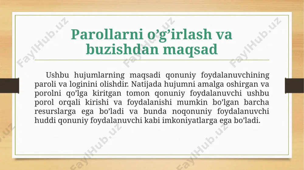 parollar va ularning foydalanish usullari - Page 5