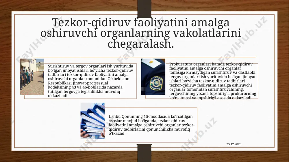 tezkor-qidiruv faoliyati fanidan slayd - Page 5