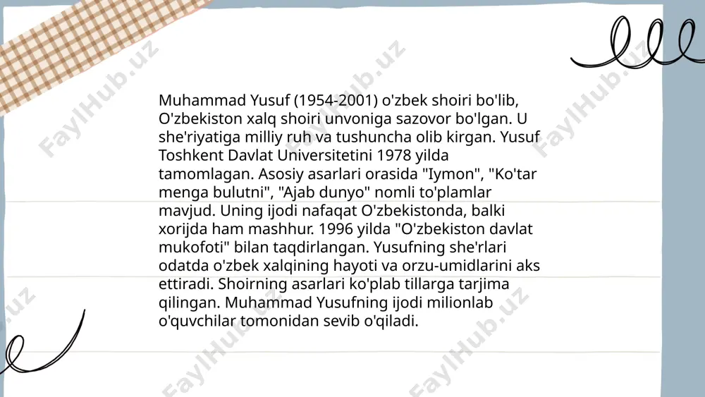 muhammad yusuf hayoti va ijodi - Page 4