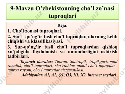 cho’l zonasi tuproqlari — PPTX