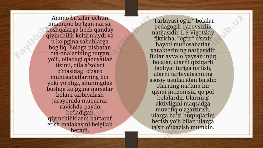 darajada ro’y beradi; a) bolaning rivojlanishidagi salbiy tomonlarni to’xtatish va barcha salbiy ta’sirlarni engib o’tish; b) ancha yuqori daraja axloqiy, ijtimoiy barqaror va garmonik rivojlangan shaxsni tarkib toptirish. uning asosida haqiqat, to’g’rilik, yaxshilik, go’zallik, ma’suliyat, ong va xatti-harakat birligi yotadi. image5.png image6.png audio1.wav audio2.wav image7.jpg image8.jpg image3.png image4.png /docprops/thumbnail.jpeg