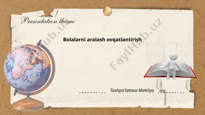 bolalarni aralash ovqatlantirish — PPTX