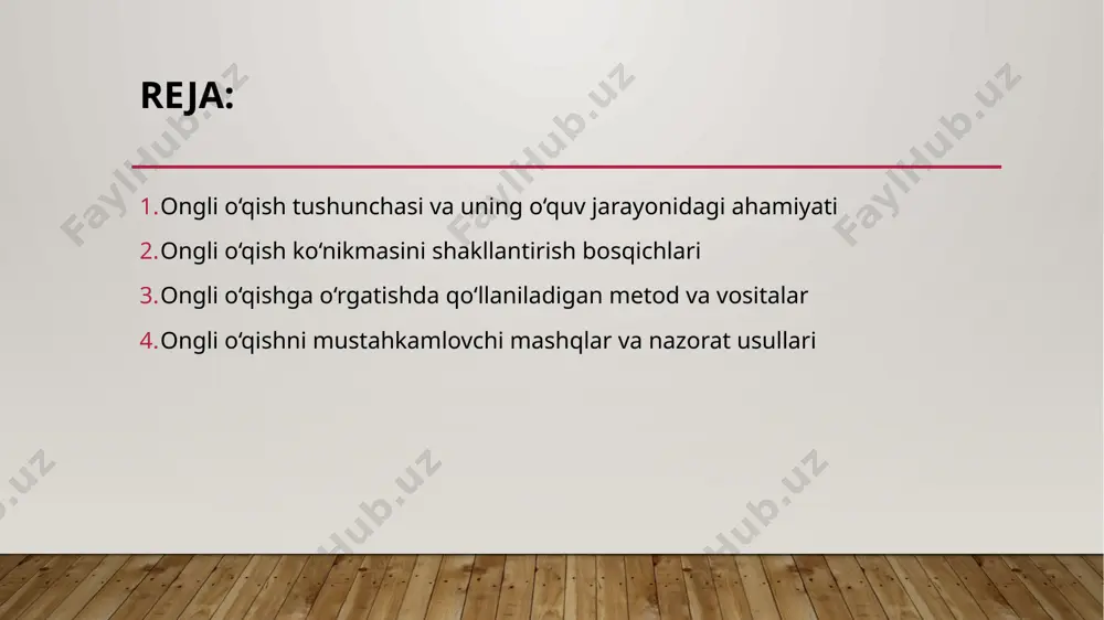 berish, asosiy va ikkilamchi fikrlarni ajratish, sabab-oqibat bog‘liqliklarini aniqlash mashqlari bajariladi. o‘qituvchi bu bosqichda o‘quvchilarning savollarga o‘z fikrini bildirgan holda javob berishini, tushunmagan joylarini so‘rashini rag‘batlantiradi. uchinchi bosqichda esa o‘quvchilar mustaqil o‘qib, tushunganini yozma yoki og‘zaki ifoda eta olish darajasiga yetkaziladi. bu bosqichda tahliliy fikrlash, xulosalash, mantiqiy izchillik bilan bayon qilish ko‘nikmalari rivojlanadi. o‘qish ko‘nikmasini shakllantirishda ketma-ketlik, muntazamlik va takrorlash asosiy tamoyillar sifatida qaraladi. shuningdek, har bir bosqichda bolaning o‘qishga bo‘lgan motivatsiyasi, qiziqishi va faolligi ta’minlanishi kerak. ongli o‘qishga o‘rgatishda qo‘llaniladigan metod va vositalar ongli o‘qishga o‘rgatishda turli metodlardan foydalanish mumkin. eng samarali metodlardan biri — savol-javob asosida o‘qish metodidir. bu usulda matn o‘qilgach, unga oid savollar beriladi va o‘quvchilar ushbu savollarga javob topish orqali matnni anglab olishga o‘rganadilar. savollar ochiq va mantiqiy bo‘lishi, o‘quvchining fikrlash faoliyatini rag‘batlantirishi lozim. yana bir muhim metod – matndan asosiy fikrni ajratish. bu usul o‘quvchini tafakkurga, tanlab o‘qishga o‘rgatadi. o‘qituvchi bu usul orqali har …
