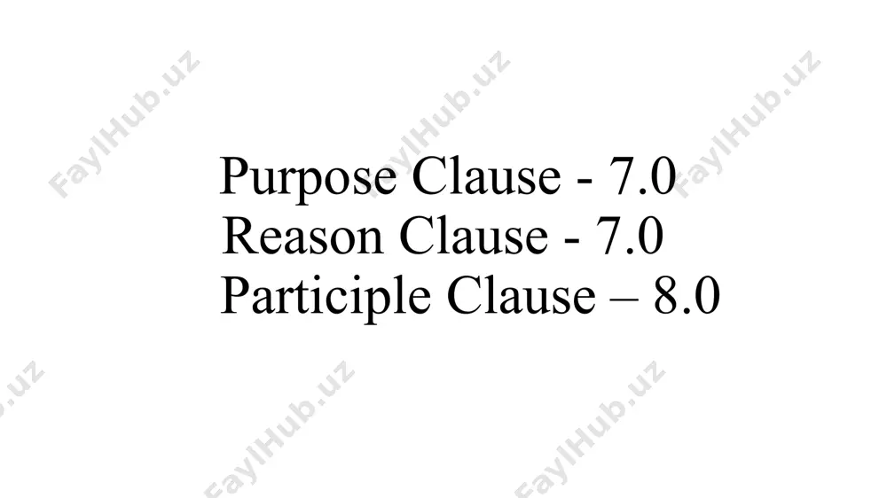 overseas. the reason why many students are now preparing for ielts exams at universities is that they want to get visa to go overseas. many people struggle abroad. this is because (the reason is that) they do not know foreign languages. participle clause verb(ing)-participle i verb(3/ed)- participle ii having verb(3/ed)- participle iii participle i -verb(ing) reason -> verb(ing) , sub verb ->subjects are the same -because i had got (get) an ielts certificate, i was picked for that position. getting an ielts certificate, i was picked for that position. -reduced relative clause->active voice -i saw a man who had worked hard. -i saw a man working hard. -the number of people migrating to australia rose quickly… participle ii-verb(3/ed)->reduced relative clause->passive voice the car which was stolen yesterday belongs to my brother. the car stolen yesterday belongs to my brother. remind: the chart (which is) provided shows data… participle iii-> having …