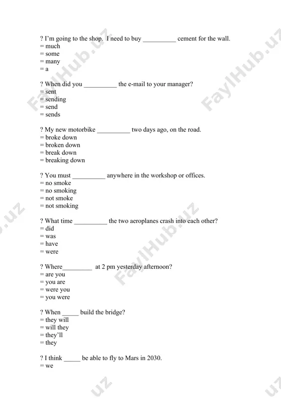 english grammar quiz - Page 5