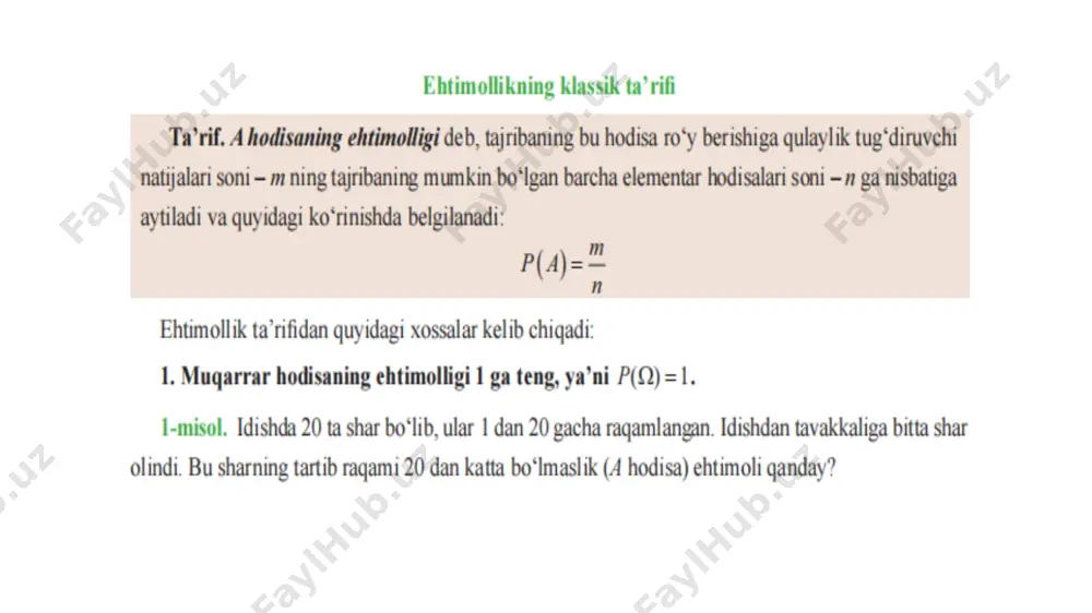 ehtimollik ta’riflari va hisoblash formulalari - Page 3