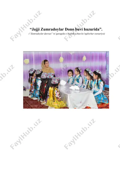 zumradoylar dono buvi huzurida" ssenariy — DOCX