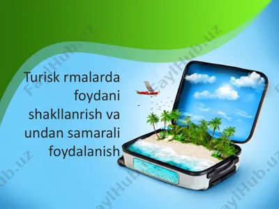 turistik firmalarda foydani shakllantirish va undan samarali foydalanish — PPTX