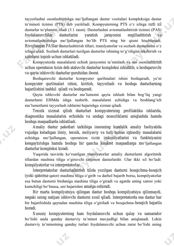 ga maxsus platalarda (qo’shimcha karta deb ham ataladi) ustki qavtning maxsus funksiyalari keng spektrini qo’shish mumkin. ushbu qo’shimcha platalar kompyuter bilan bog’liq keng spektr uchun elektron sxemalarni saqlaydi. kengayishning yo’l qo’yiladigan stolari soni kompyuterdan kompyuterga variasiyalanadi. platalarning ayrim ommaviy qo’shimchalari: 1. tarmoq kartasi (nic). u kompyuterga tarmoqqa ulanish imkonini beradi. masalan, foydalanuvchidan pk ning etherner, lan ga ulanishi uchun tarmoq kartasi talab qilinadi. 2. faks modeli. u kompyuterdan qog’ozdan hujjatlar tasvirini telefon tarmog’i orqali faksimal mashinaga o’xshab uzoqroqdagi kompyuterga uzatish imkonini beradi. 3. rangli va grafik adapter kartasi. u pk ning grafika va yoki rangli videomanitor bilan birgalikda harakatlanishi imkonini beradi. masalan, foydalanuvchi uchun yuqori ruxsat berilgan monitor bilan kompyuteridan foydalanish uchun vga (videografik massiv) kartalar zarur. 4. monitorning videokartasi. bu to’liq kadrli video, audio rangni monitor ekranidagi boshqa chiqishlar bilan integrasiyalaydi (bir xillashtiradi). chunki ular bir qancha kirishlarni qabul qiladi, videoni butun ekran bo’ylab (bir video kirish) yoki darchalarda …