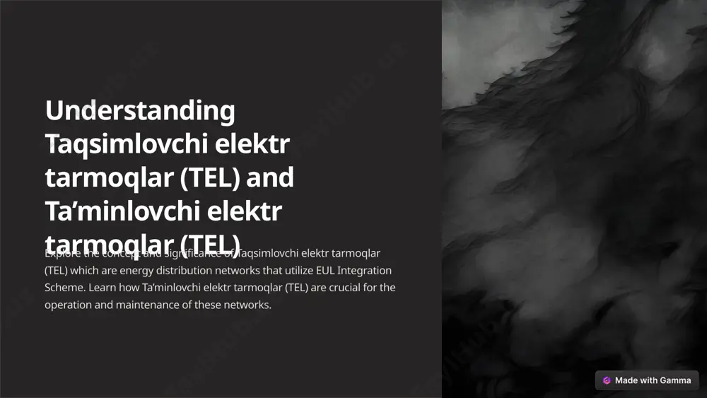 s. 4 challenges and potential energy waste in eulas implementation delve into the complexities and potential obstacles faced during the implementation of the eul integration scheme. explore the various challenges encountered in efficiently integrating taqsimlovchi elektr tarmoqlar (tel) and discover strategies to overcome energy waste. technical limitations integrating diverse energy sources ensuring compatibility with existing infrastructure implementing advanced control systems regulatory framework addressing legal and policy constraints incentivizing stakeholders for adoption ensuring compliance with industry standards economic viability cost-effectiveness of technology implementation ensuring sufficient return on investment funding for research and development 5 strategies to mitigate energy waste in eulas discover innovative approaches to minimize energy waste in the implementation of the eul integration scheme. explore strategies aimed at optimizing power exchange, ensuring efficient operation, and reducing environmental impact. 1 smart grid technologies leverage advanced technologies like iot, ai, and data analytics to improve grid management and optimize energy distribution. …