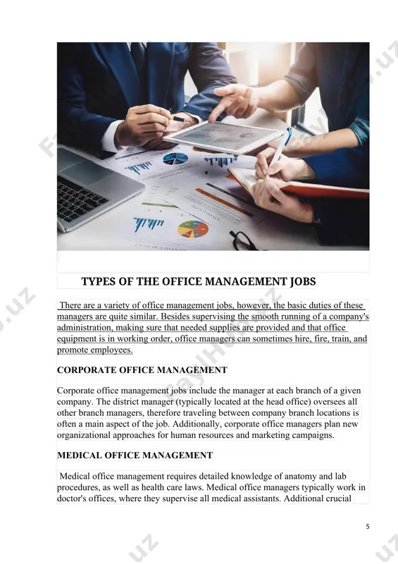 ment to stay current with industry trends and best practices. continuing education options such as online courses, workshops, and seminars provide opportunities for skill enhancement and knowledge acquisition in areas such as leadership, communication, and technology. combination of education and experience: while a bachelor's degree is often preferred, candidates with a combination of education and relevant work experience may also be considered for office manager positions. employers may value practical experience and demonstrated skills over formal education in some cases, especially for candidates who have progressed through administrative roles within the organization. 2. experinece employers often look for candidates with previous experience in office administration or management roles. this could include experience as an administrative assistant, office coordinator, or supervisor. 1. administrative assistant experience: previous experience working as an administrative assistant can provide valuable insights into office operations, administrative procedures, and organizational skills. administrative assistants often handle a variety of …