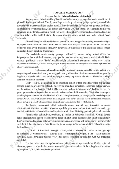 bog‘lovchi moddalarning sinflanishi — DOCX