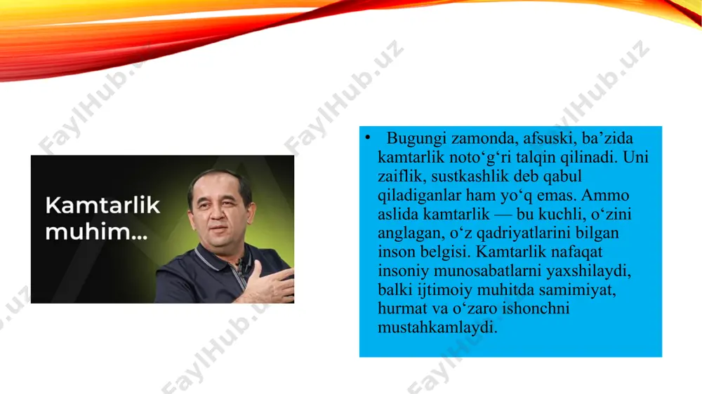 jagimizni mard va oliyjanob xalqimiz bilan birgalikda quramiz.shavkat mirziyoyev toshkent 2019. 2. “yuksak ma’naviyat yengilmas kuch”- islom karimov toshkent- 1997. 3. https://kun.uz/36966523 4. https://med24.uz/uz/bolezn/depressiya e’tiboringiz uchun rahmat image3.jpeg image4.jpeg image5.jpeg image6.jpeg image1.png /docprops/thumbnail.jpeg