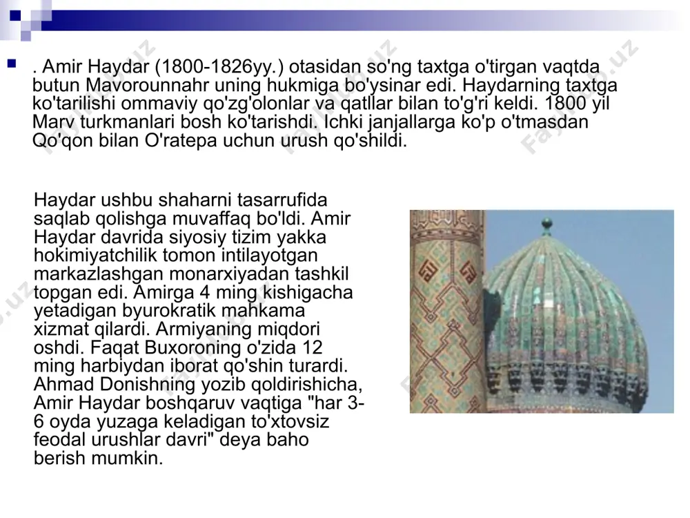 buxoro amirligining tashkil topishi va davlat boshqaruvi - Page 5