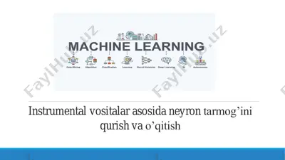 instrumental vositalar asosida neyron tarmog’ini qurish va o’qitish — PDF