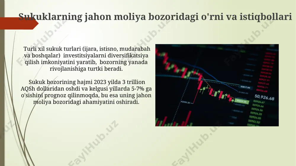 sukuk va uning turlari, qimmatli qogʻozlarning bozorga oʻrni - Page 3