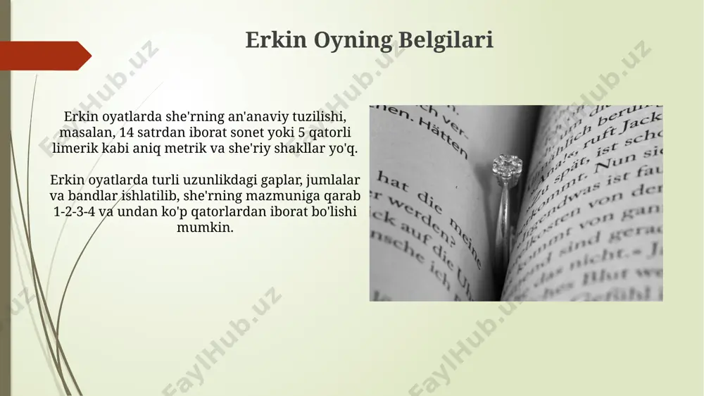 sarbast va oq she'rga xos xususiyatlar - Page 5