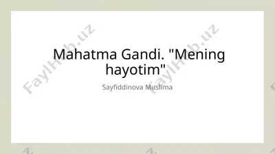 mening hayotim — PPTX