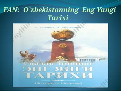o'zbekiston eng yangi tarixi — PPTX