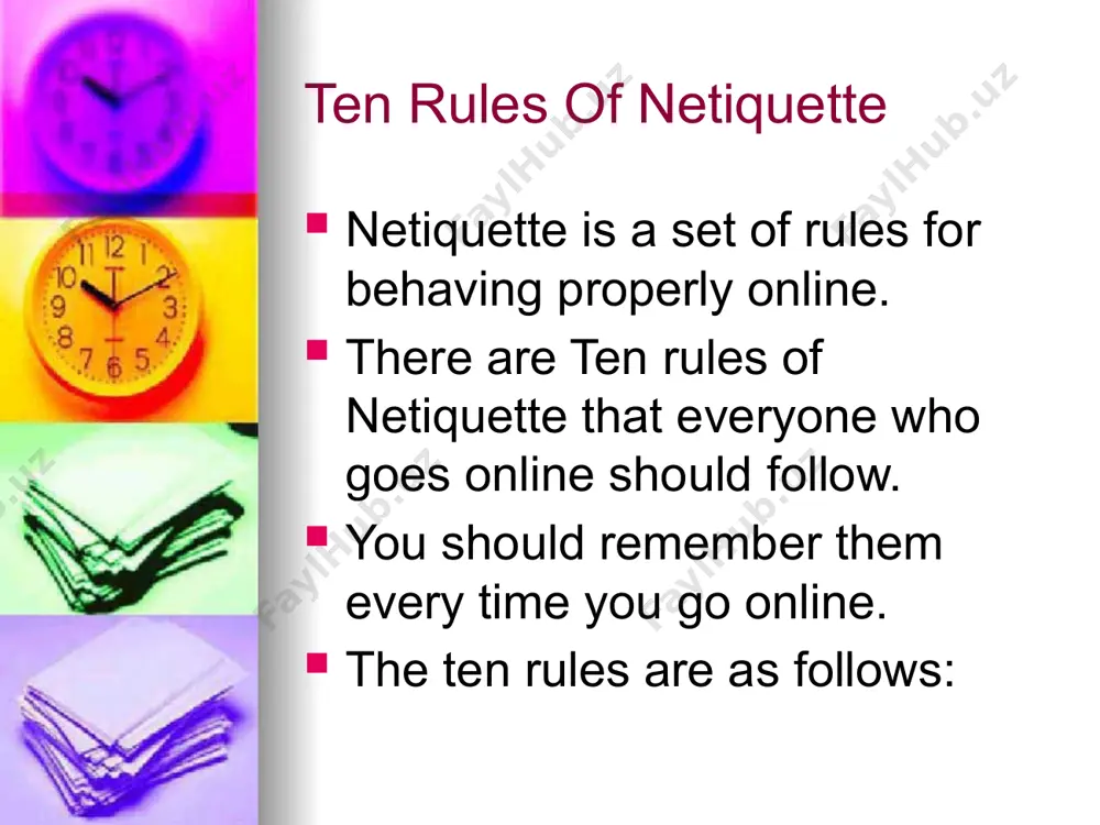 deration and respect. netiquette remember the ten rules of netiquette and the ten commandments for computer ethics while you are online and you will not have any problems. sample email #1: hey! i wont be in class today, i feel very sick and need to sleep all day. i know we are watching the movie today so il watch that before class on tuesday. let me know if there’s anything else i miss! i have a friend in the class who should bring u my paper but i have attached it here as well just in case. again i apologize for my absence but i wouldn’t be able to stay awake and let alone focus on the material in class and would just like to sleep out this cold/flu hybrid. thanks a lot and have a great weekend! also let me know if i need a doctor’s note, the health …