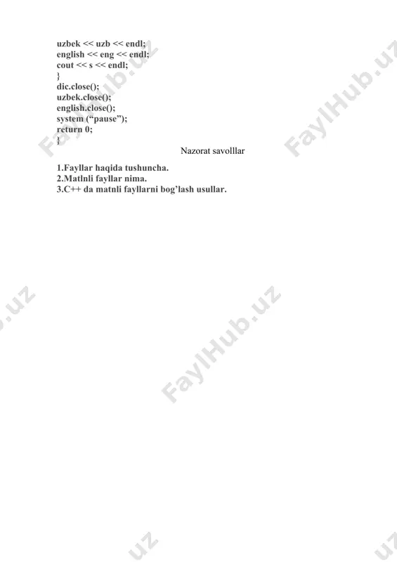 matnli fayllar bilan ishlash - Page 5