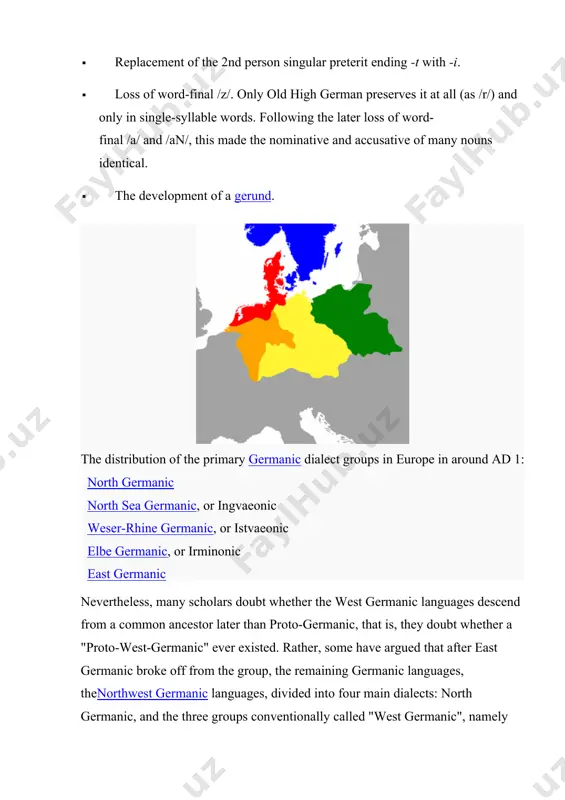 nt of middle english on one hand, and by the second germanic sound shift on the continent on the other. the high german consonant shift distinguished the high german languages from the other west germanic languages. by early modern times, the span had extended into considerable differences, ranging from highest alemannic in the south (the walliser dialect being the southernmost surviving german dialect) to northern low saxon in the north. although both extremes are considered german, they are not mutually intelligible. the southernmost varieties have completed the second sound shift, while the northern dialects remained unaffected by the consonant shift. of modern german varieties, low german is the one that most resembles modern english. the district of angeln (or anglia), from which the name english derives, is in the extreme northern part of germany between the danish border and the baltic coast. the area of the saxons (parts of today's …